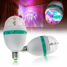 Вращающаяся диско лампа LED RGB E27