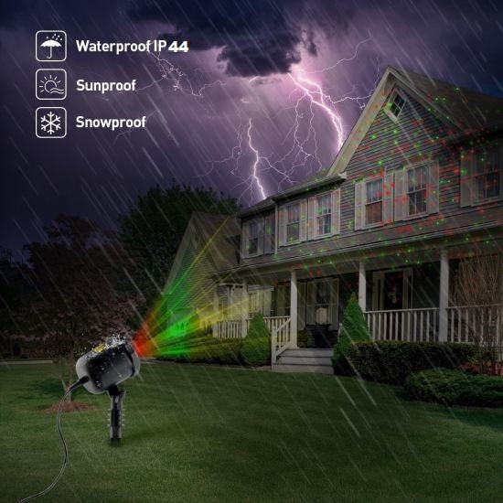 Лазерный проектор звездный дождь Star Shower Plus c ПДУ черный 