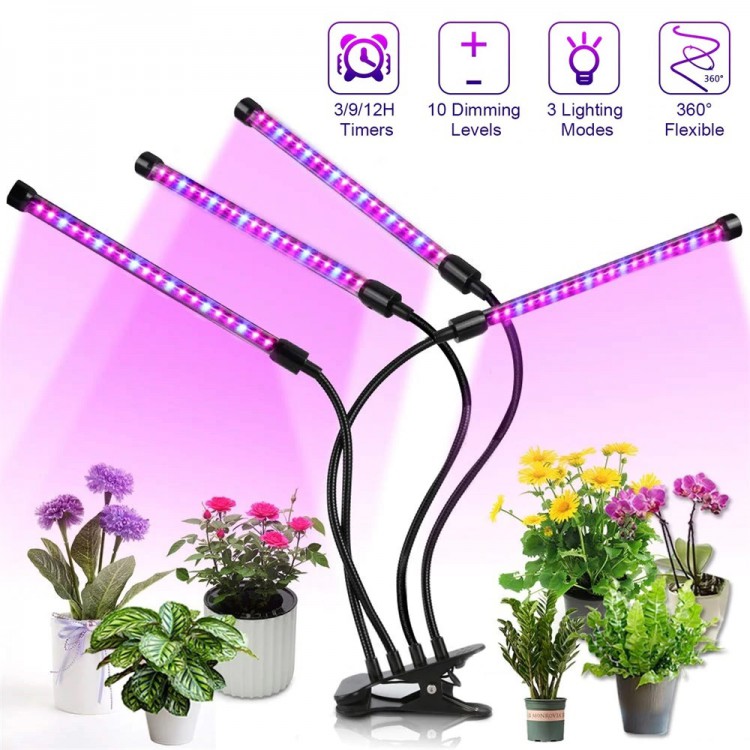LED Фитосветильник (фитолампа) для растений и рассады 40Вт на прищепке 