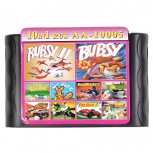 Картридж Сега 10 в 1 (AA-10005)  BUBSY 1,2 /DONALD  /MR. NUTZ +..