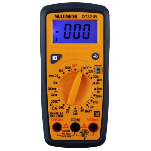 Цифровой мультиметр DT 321B с фонариком 