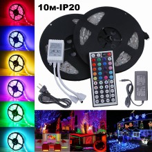 Набор светодиодная LED лента 5050 RGB 2x5 м блок питания и пульт