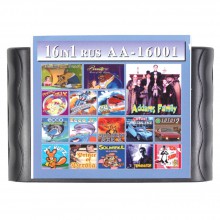 Картридж Sega 16 в 1  (AA-16001)  ADDAMS FAMILY/BEAUTY & BEAST1,2/ECCO 1,2+.
