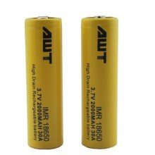 Аккумулятор Li ion 18650 AWT (30А, 2000 mAh)