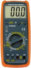 Цифровой мультиметр DT 8200D со звуковой прозвонкой, функцией измерения частоты, и резиновым чехлом