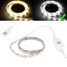 Светодиодная LED лента 2835 белая 0,3 м, USB, управление яркостью, IP65