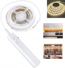 Светодиодная LED лента 2835 желтая 3 м, USB, датчик движения, IP65