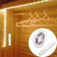 Светодиодная LED лента 2835 желтая 3 м, USB, датчик движения, IP65 