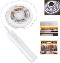 Светодиодная LED лента 2835 белая 1 м, USB, датчик движения, IP65