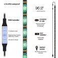 Светодиодная LED лента 5050 RGB  1 м, USB, IP65 