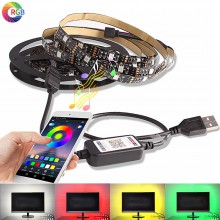 Светодиодная LED лента 5050 RGB  1 м, USB, Bluetooth