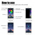 Светодиодная LED лента 5050 RGB  1 м, USB, Bluetooth 
