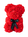 Мишка из роз 3d 25 см в коробке 