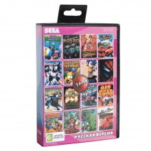Картридж Сега 16 в 1  (AA-1602)  MICRO MACHINES/ QUACK  SHOT/ ROBOCOP  3/ SONIC+..