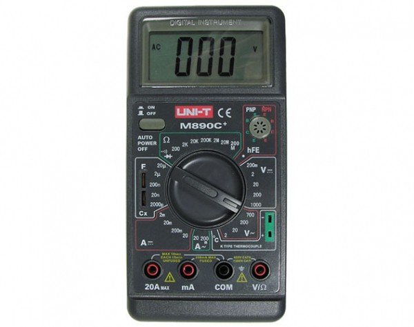 Цифровой мультиметр М 890 C (DT 890 C) c термопарой и звуковой прозвонкой 