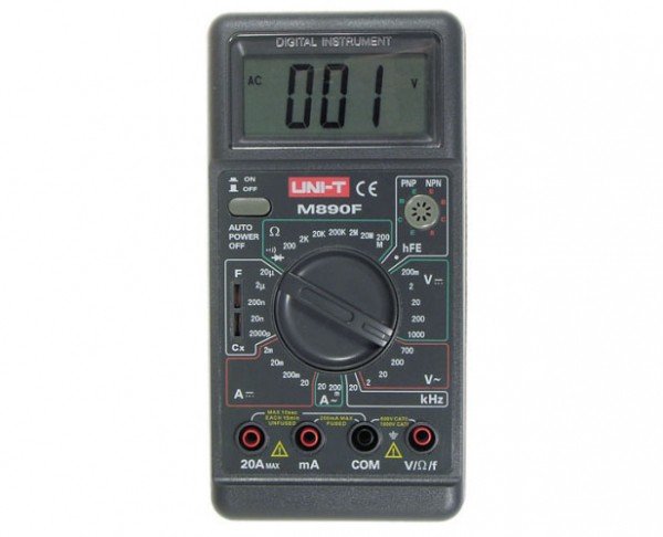 Цифровой мультиметр М 890 F (DT 890 F) с функцией измерения частоты и звуковой прозвонкой 