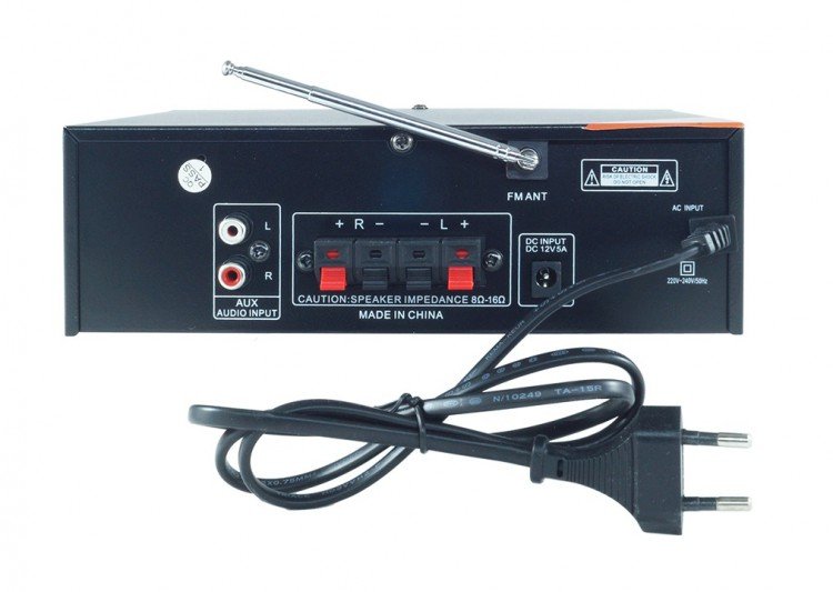Стерео усилитель звука для колонок FM, USB, SD WR806 c Bluetooth 