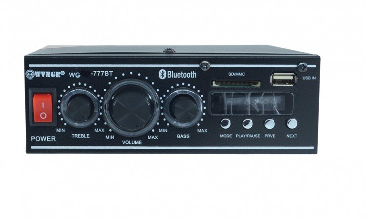 Мини аудио усилитель USB, FM, SD WR777BT c с блютуз 