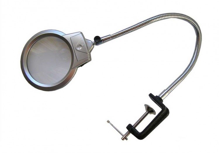 Лупа настольная на струбцине MG-15124 