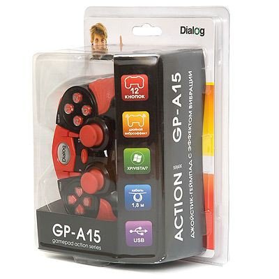 Джойстик игровой Dialog с вибрацией GP-A15 