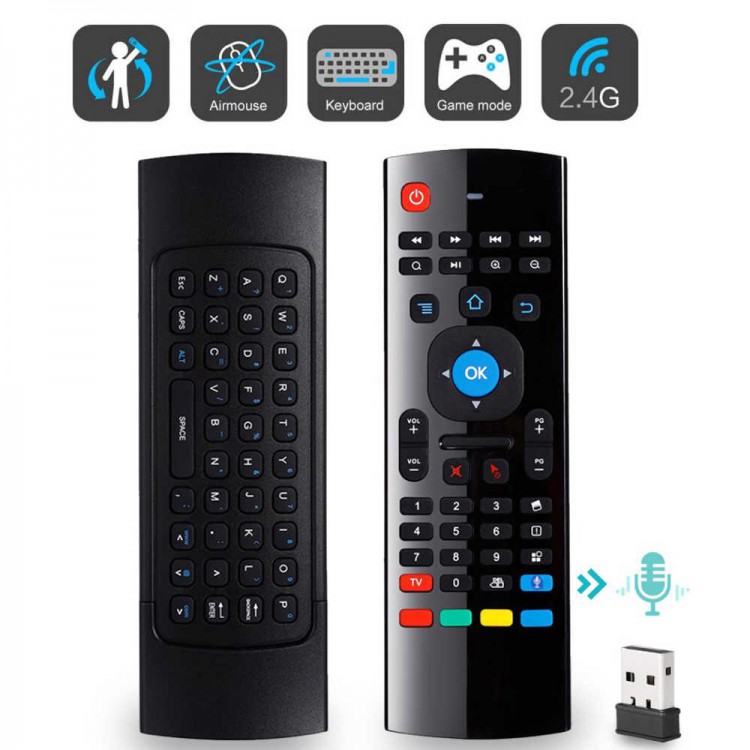 Аэромышь Air Mouse MX3 с клавиатурой и голосовым управлением 