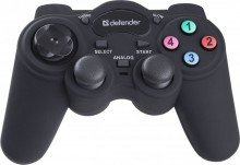 Геймпад Defender Game Racer Turbo RS3 USB-PS2/3, 12 кнопок, 2 стика