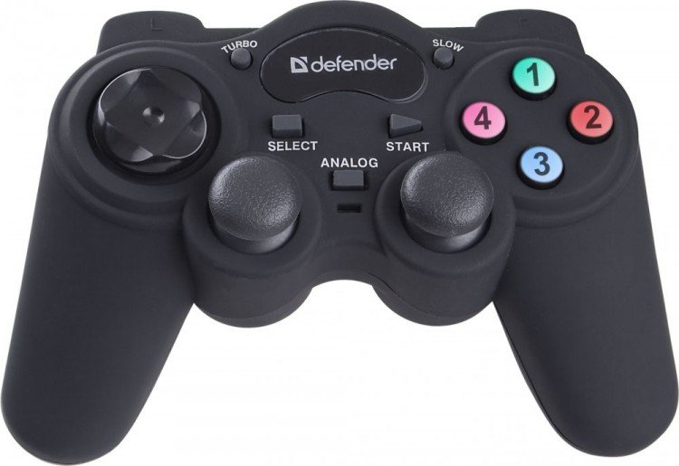 Геймпад Defender Game Racer Turbo RS3 USB-PS2/3, 12 кнопок, 2 стика 