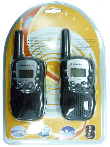 Портативная рация радиостанция BellSouth Т-388 (2шт, до 3 км) 