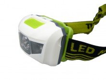 Фонарь налобный на батарейках SSSL-505 1 led + 2 красных светодиода