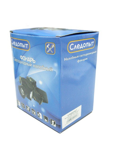 Фонарь налобный на батарейках SSSL-505 1 led + 2 красных светодиода 