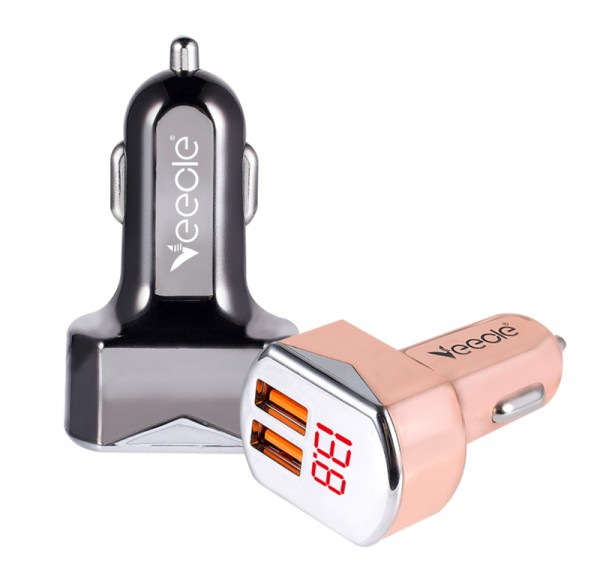 ЗУ в прикуриватель на 2 гнезда USB VEECLE KY-C02 