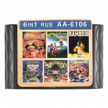 Картридж Sega 6 в 1 (AA-6106)  BARE KNUCKLE 3 /RAMBO 3 /BATTLE TOADS 1,2+..