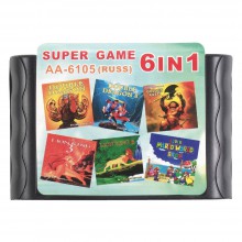 Картридж Сега 6 в 1 (AA-6105)  DOUBLE DRAGON 1, 2/ GOLDEN AXE 3/ LION  KING 2, 3+..