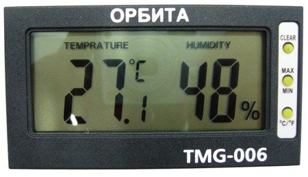 Электронный цифровой термометр гигрометр ORTMG006 