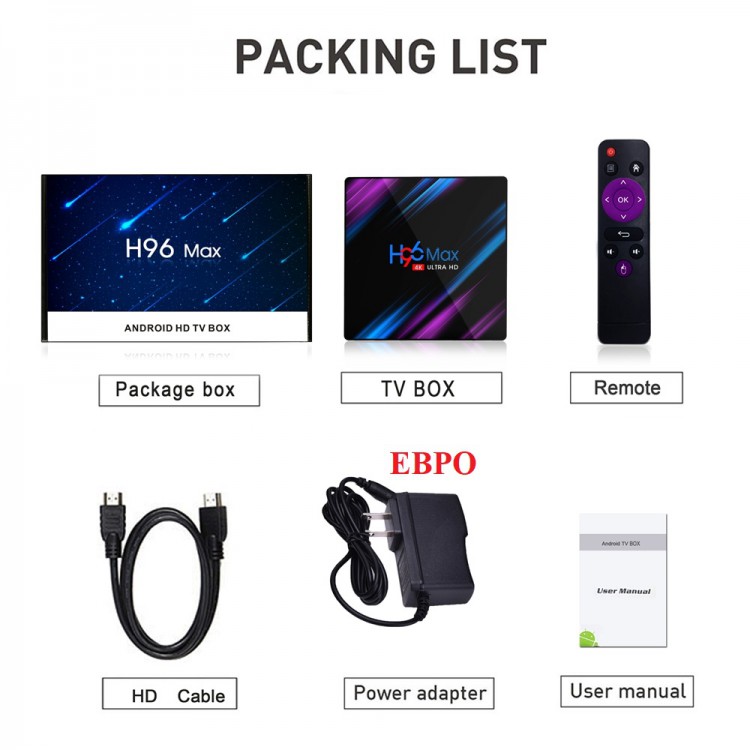 Смарт тв приставка H96 MAX RK3318 Android Smart Tv Box 2/16 
