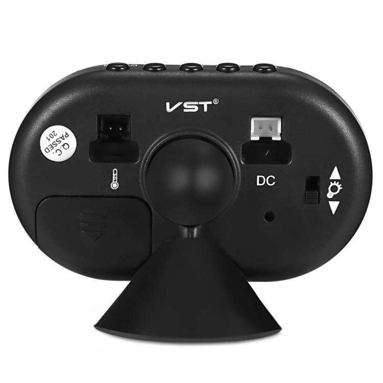 Автомобильные часы с подсветкой, вольтметром и термометром VST 7009V 
