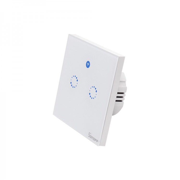Умный WiFi выключатель  Sonoff T1 2 кнопочный 