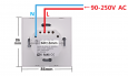 Умный WiFi выключатель  Sonoff T1 2 кнопочный 