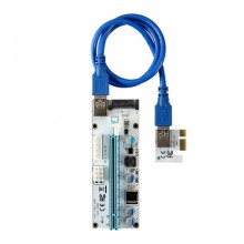Райзер для видеокарт PCI E x1 x16 008S USB 3.0 питание Molex 6Pin SATA