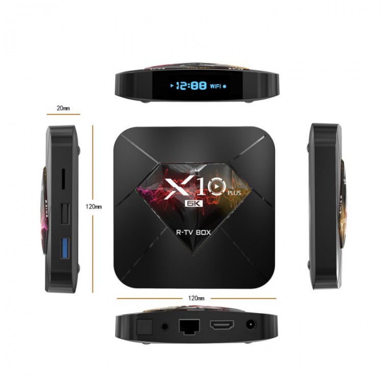 Смарт тв приставка X10 PLUS Android Smart Tv Box 4/64 