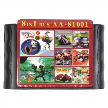 Картридж Сега 8 в 1  (AA-81001)  EART. JIM 1,2/ROAD RASH 1,2,3/ROCK+..