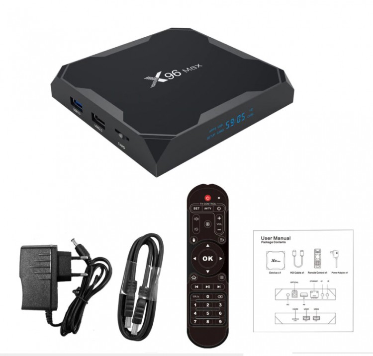 Смарт тв приставка X96 MAX Android Smart Tv Box 2/16 