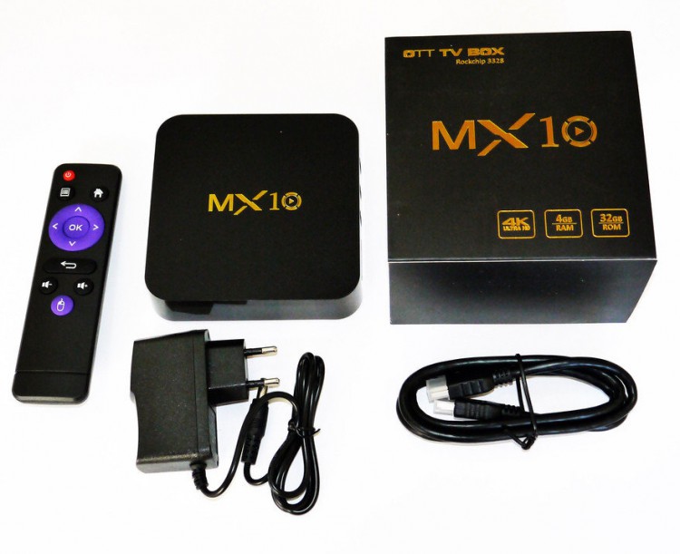 Смарт тв приставка MX10   Android Smart Tv Box 4/32 
