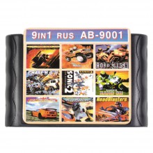 Картридж Сега 9 в 1  (AB-9001)  TOP GEAR 2/ROAD RASH 3/H.Q 2/LOTUS +..
