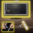 USB cветодиодная LED лента подсветка для телевизора и монитора желтая 1 м IP65 