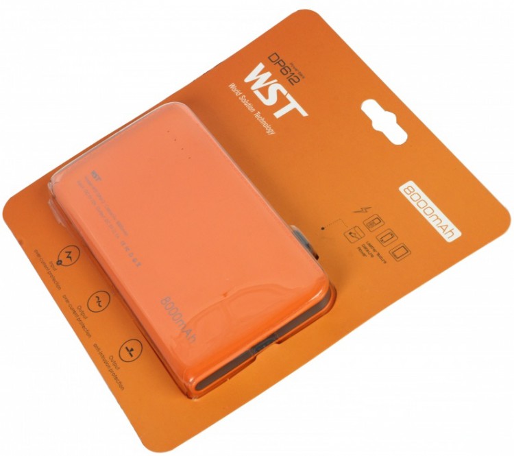 Внешний аккумулятор Power Bank WST DP612 8000 мАч 