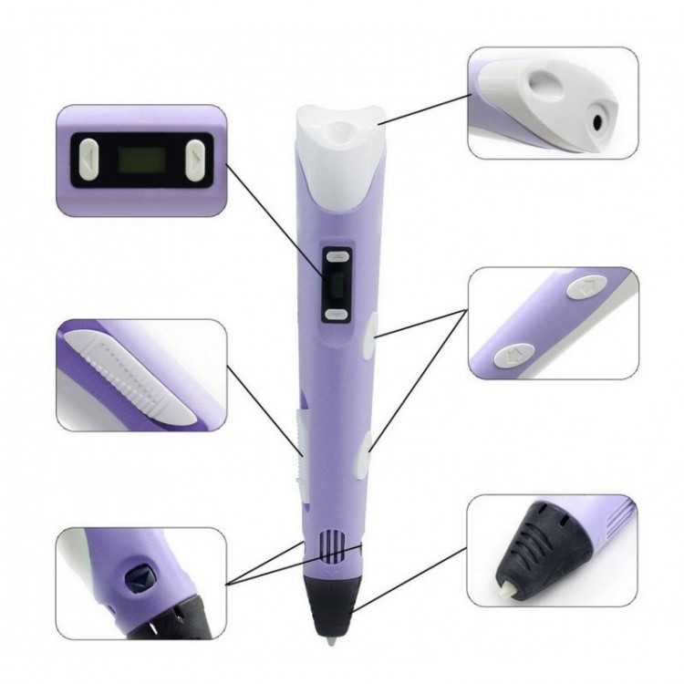 3D ручка 3D Pen 2 Помощник  Фиолетовая 