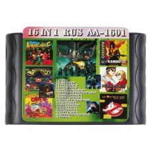 Картридж Sega 16 в 1 (AA-1601)  ALIEN 3/ BARE RNUCKLE/ BATTLE TOADS/ GOLDEN AXE1, 2 +