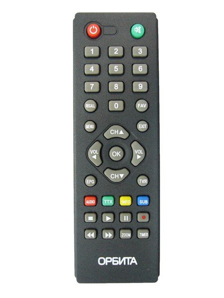 Пульт к цифровому ресиверу DVB-T2 Орбита 915/916 