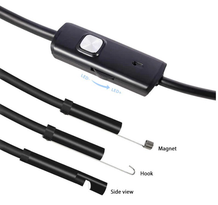 USB эндоскоп для андроид телефонов и ПК 0,3 Мп 5 м 